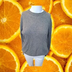 Icarus 100% Cashmere Crew Neck Sweater Gray‎ Women's Size M